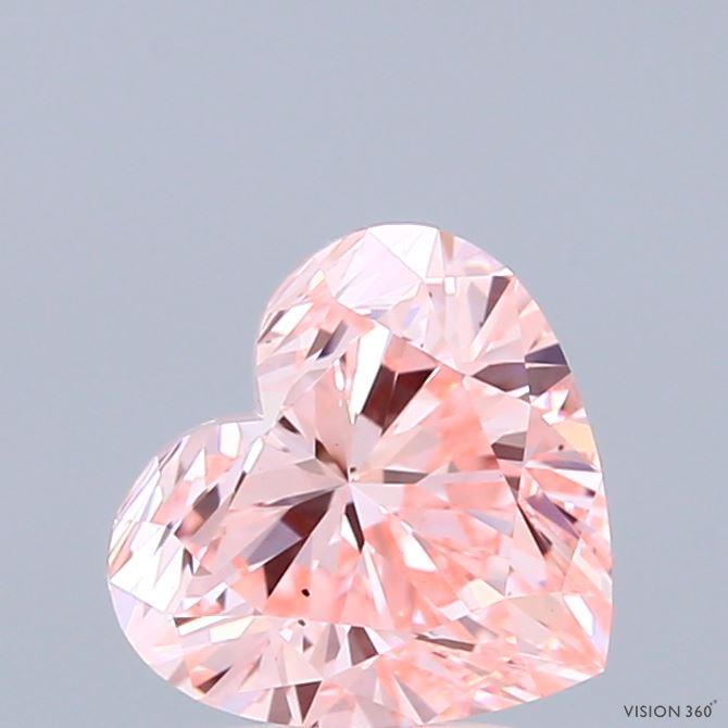 1.48 Ct. Fancy Vivid Pink Heart Lab Grown Diamond