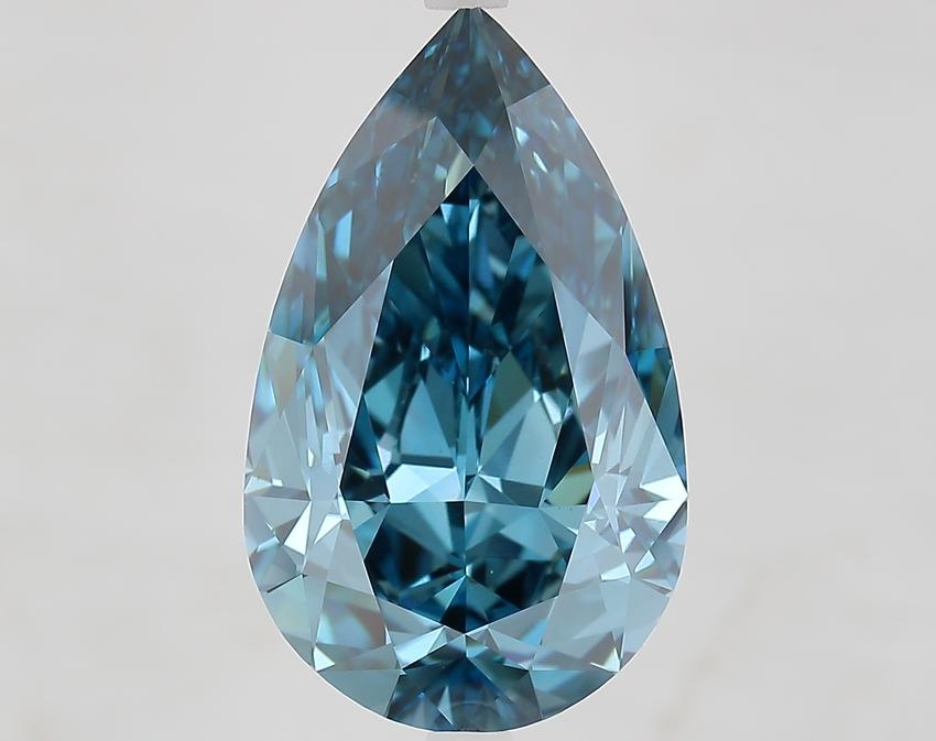 8.00 Ct. Fancy Vivid Blue Pear Lab Grown Diamond