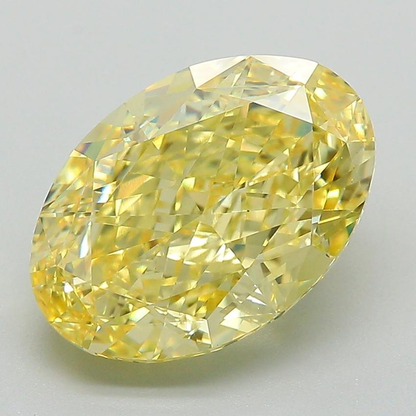 4.75 Ct. Fancy Intense Yellow Oval Lab Grown Diamond