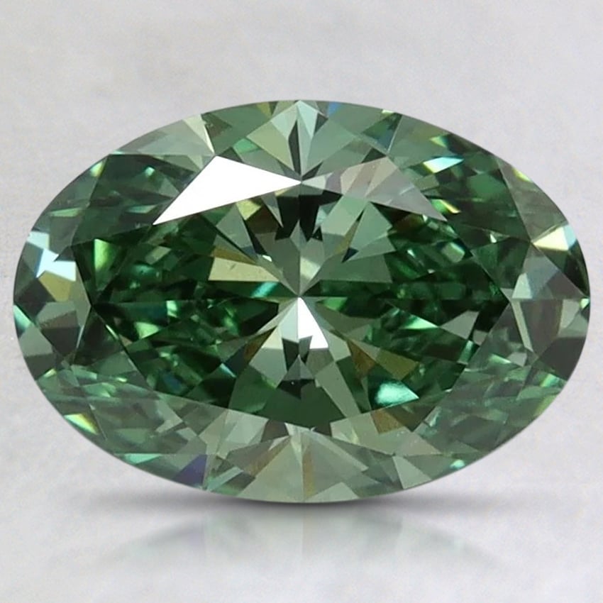 1.69 Ct. Fancy Vivid Pacific Green Oval Lab Grown Diamond