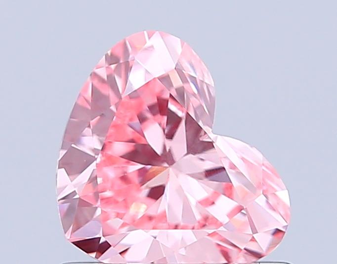 0.70 Ct. Fancy Vivid Pink Heart Lab Grown Diamond