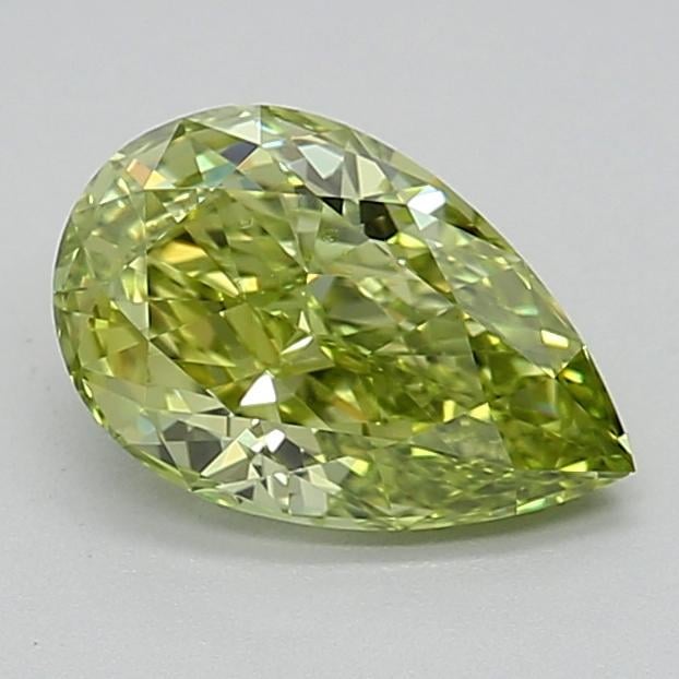 1.09 Ct. Fancy Vivid  Green Pear Lab Grown Diamond