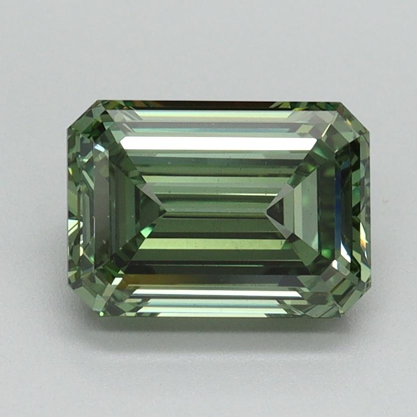 1.83 Ct. Fancy Vivid Pacific Green Emerald Lab Grown Diamond