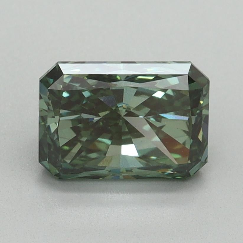 1.55 Ct. Fancy Vivid Green Radiant Lab Grown Diamond