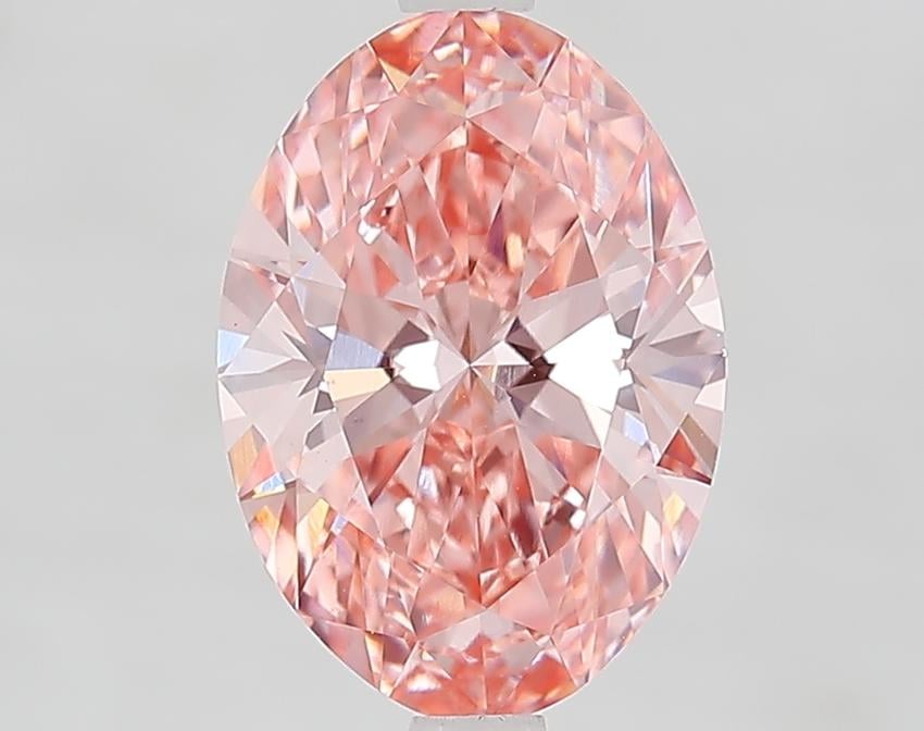 2.54 Ct. Fancy Vivid Pink Oval Lab Grown Diamond