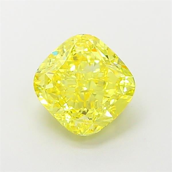 1.45 Ct. Fancy Vivid Yellow Cushion Lab Grown Diamond