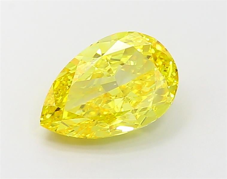 2.66 Ct. Fancy Vivid  Yellow Pear Lab Grown Diamond