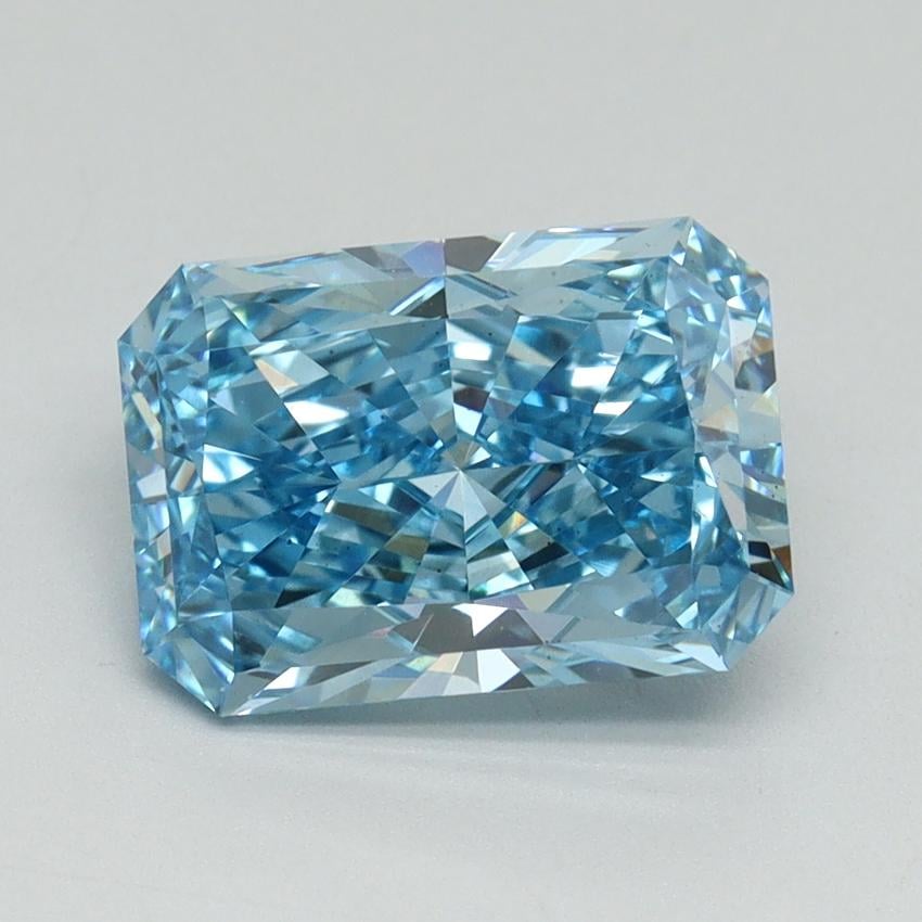 2.70 Ct. Fancy Vivid Blue Radiant Lab Grown Diamond
