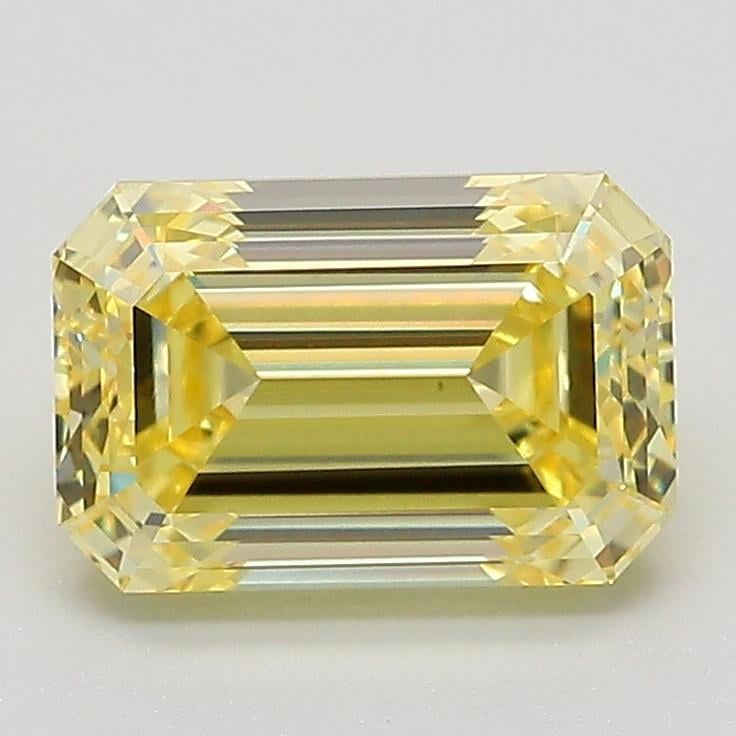 2.14 Ct. Fancy Yellow Emerald Lab Grown Diamond