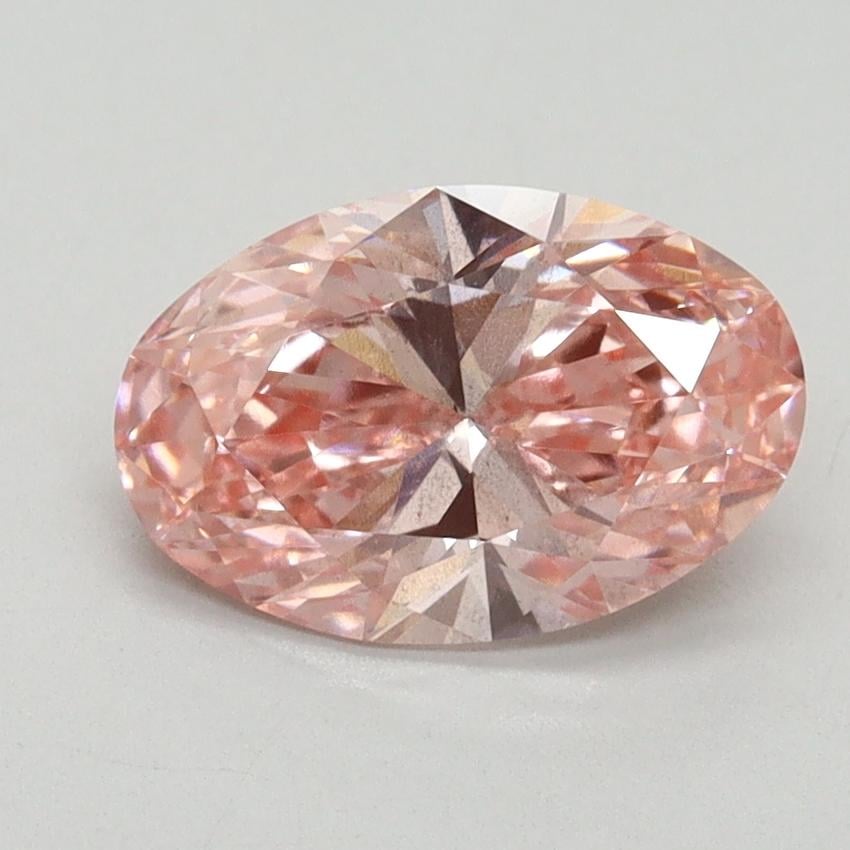 1.51 Ct. Fancy Vivid Pink Oval Lab Grown Diamond