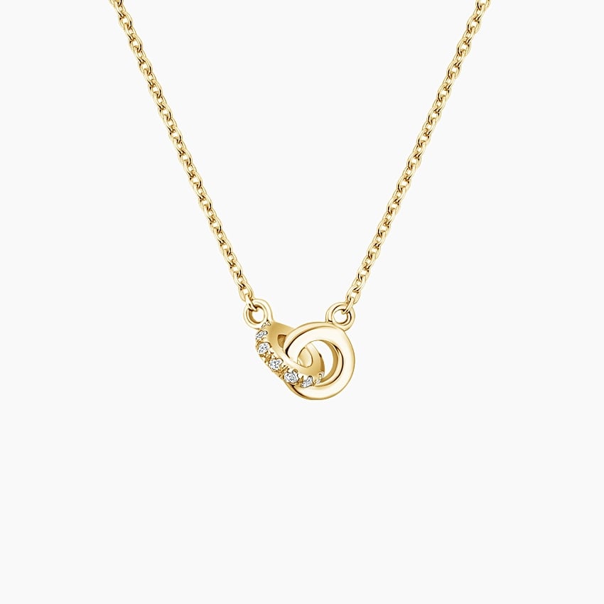 14K Yellow Gold Solidarity Diamond Pendant (1/10 ct. tw.)