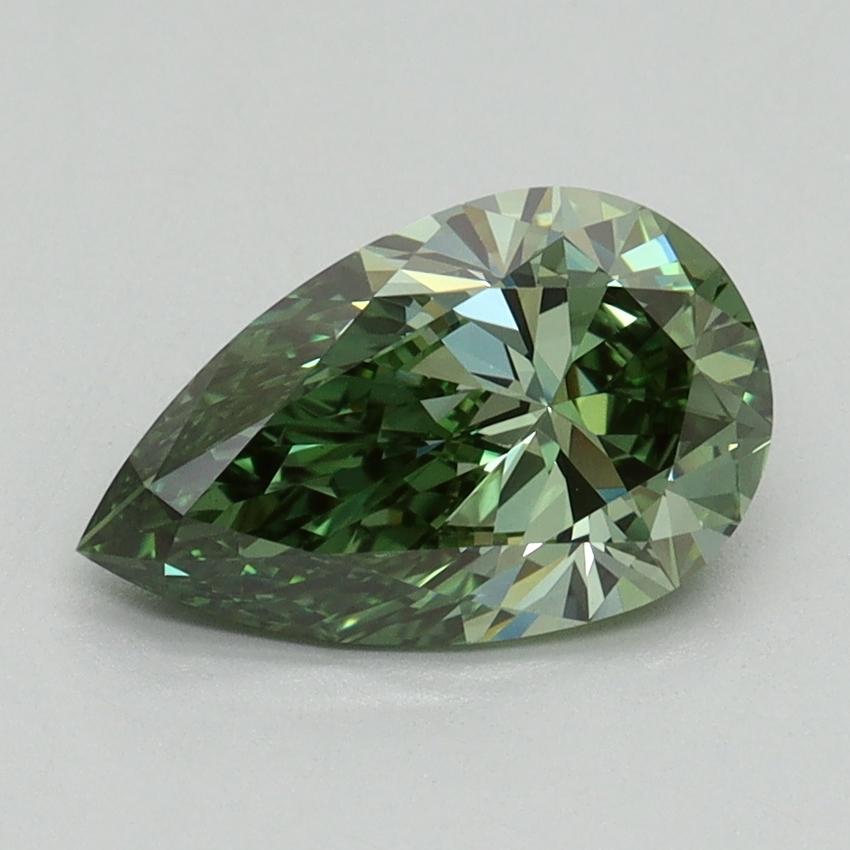 1.50 Ct. Fancy Vivid Green Pear Lab Grown Diamond