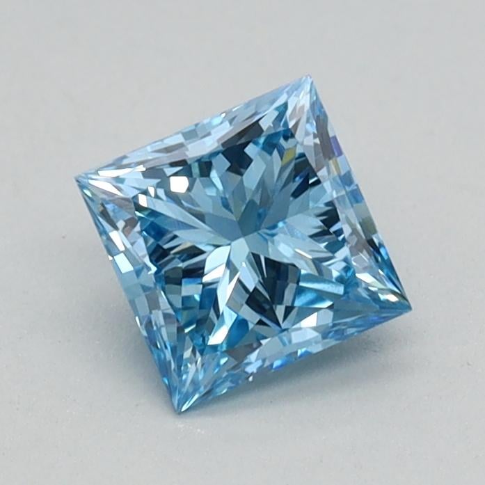 0.51 Ct. Fancy Vivid Blue Princess Lab Grown Diamond