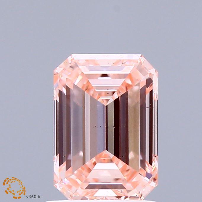 1.58 Ct. Fancy Vivid Pink Emerald Lab Grown Diamond