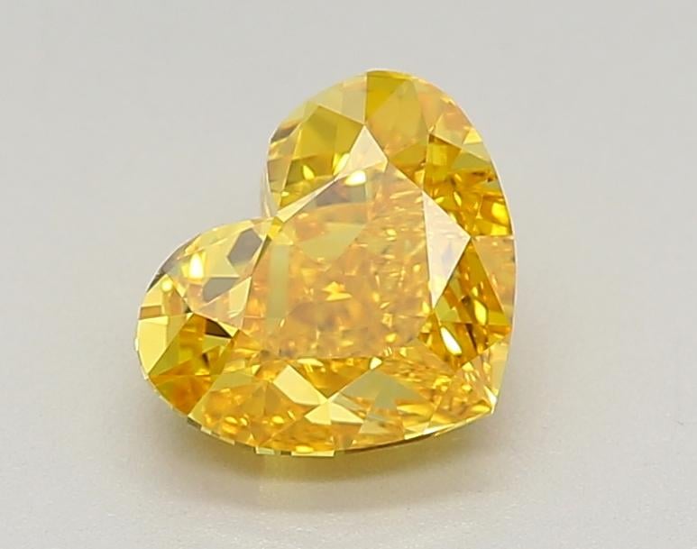 1.29 Ct. Fancy Vivid  Yellow Heart Lab Grown Diamond