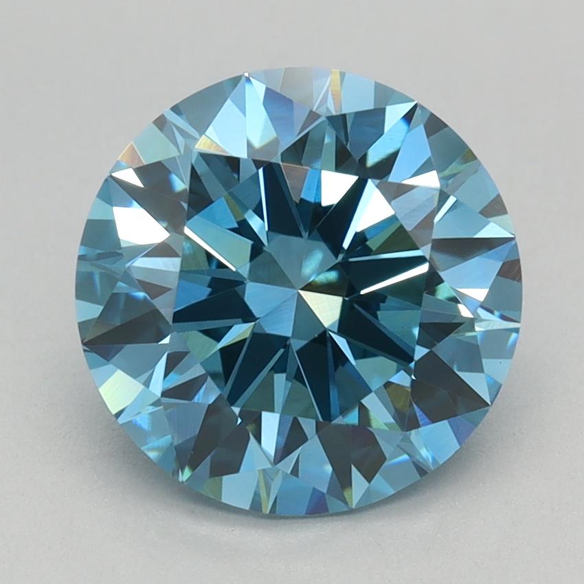 2.24 Ct. Fancy Vivid Blue Round Lab Grown Diamond