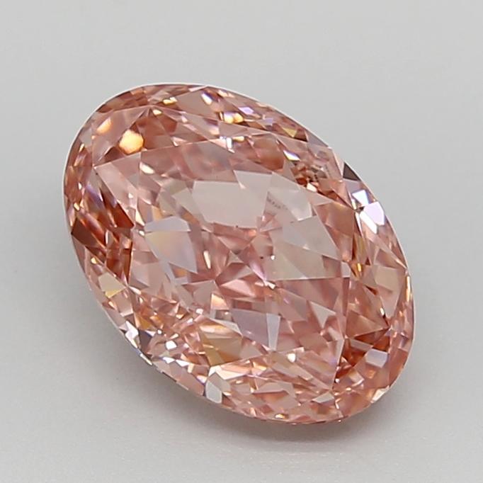 3.22 Ct. Fancy Vivid  Pink Oval Lab Grown Diamond