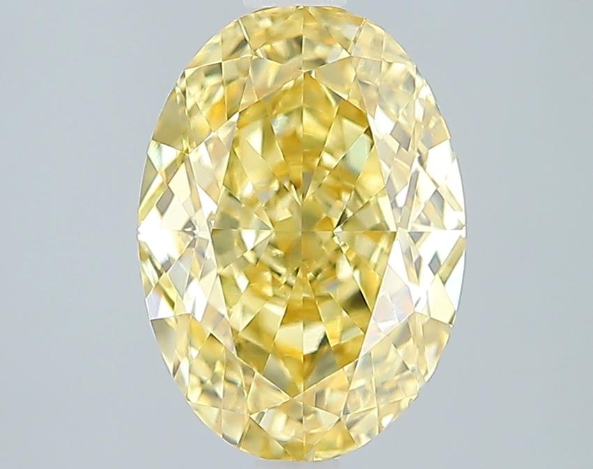 3.2 Ct. Fancy Vivid Yellow Oval Lab Grown Diamond