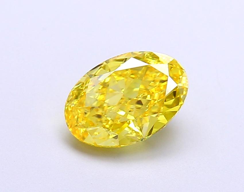 1.51 Ct. Fancy Vivid  Yellow Oval Lab Grown Diamond
