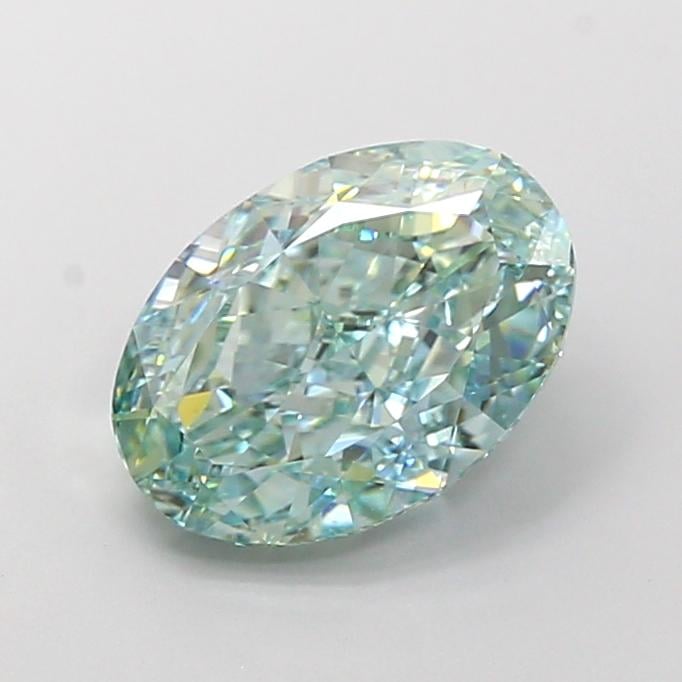 3.23 Ct. Fancy Intense Green Oval Lab Grown Diamond
