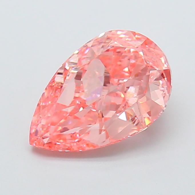 2.41 Ct. Fancy Vivid  Pink Pear Lab Grown Diamond