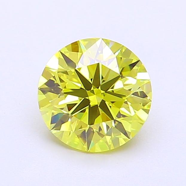 1.08 Ct. Fancy Vivid  Yellow Round Lab Grown Diamond