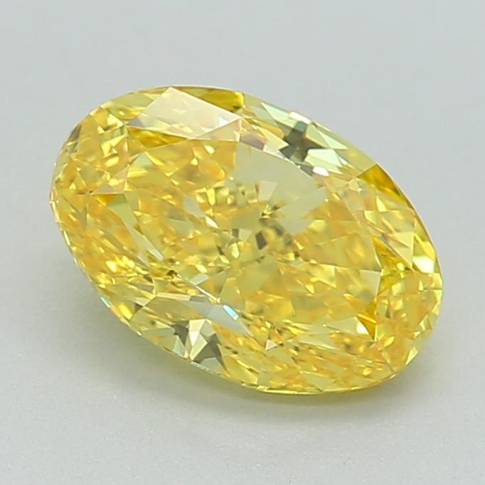 0.80 Ct. Fancy Vivid  Yellow Oval Lab Grown Diamond