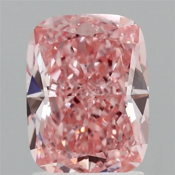 2.00 Ct. Fancy Vivid Pink Cushion Lab Grown Diamond