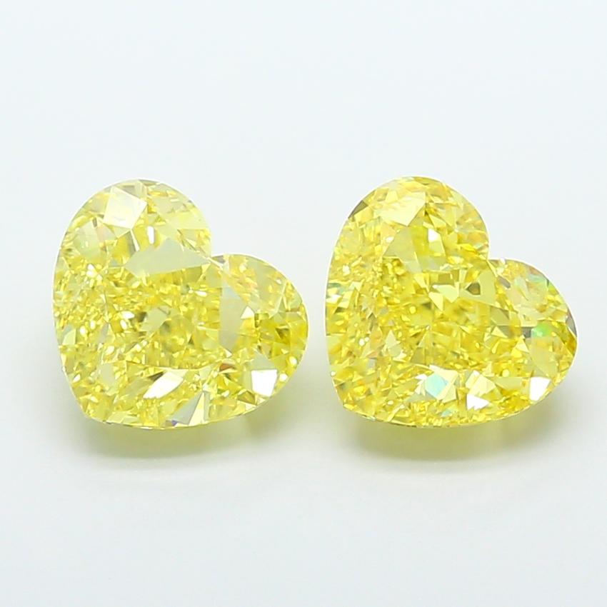 5.02 Ct. Fancy Vivid  Yellow Heart Lab Grown Diamond