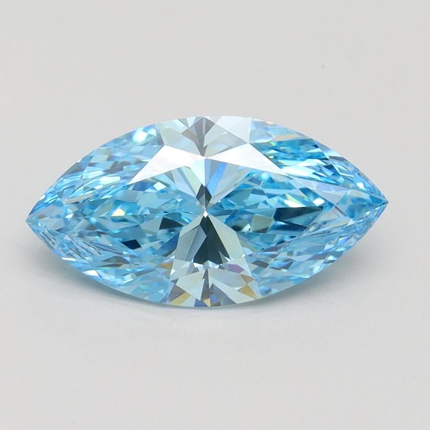 2.10 Ct. Fancy Vivid Blue Marquise Lab Grown Diamond