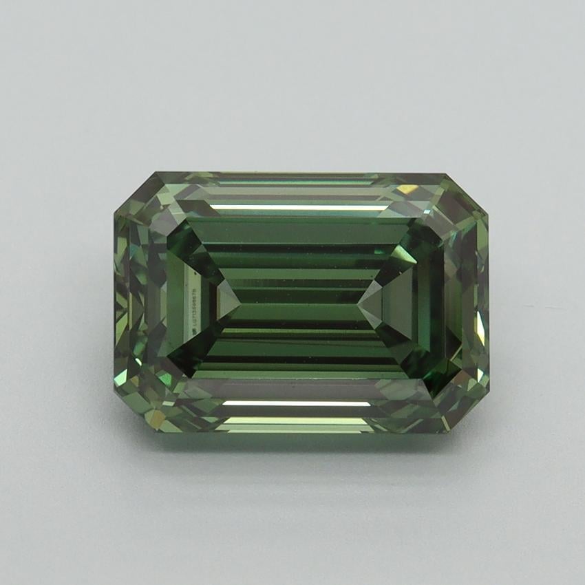 4.07 Ct. Fancy Vivid Pacific Green Emerald Lab Grown Diamond