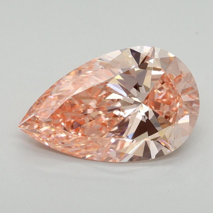 5.03 Ct. Fancy Vivid Pink Pear Lab Grown Diamond