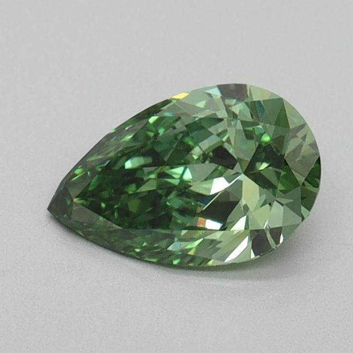 0.61 Ct. Fancy Vivid Green Pear Lab Grown Diamond
