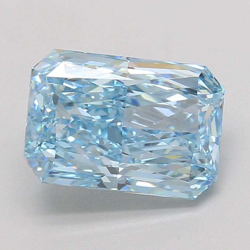 4.09 Ct. Fancy Vivid Blue Radiant Lab Grown Diamond