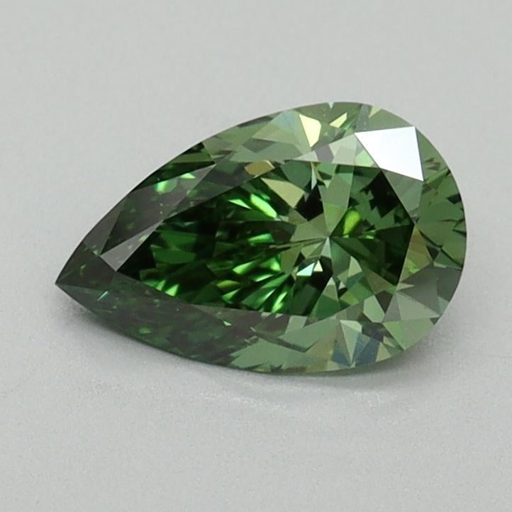 0.70 Ct. Fancy Vivid Pacific Green Pear Lab Grown Diamond