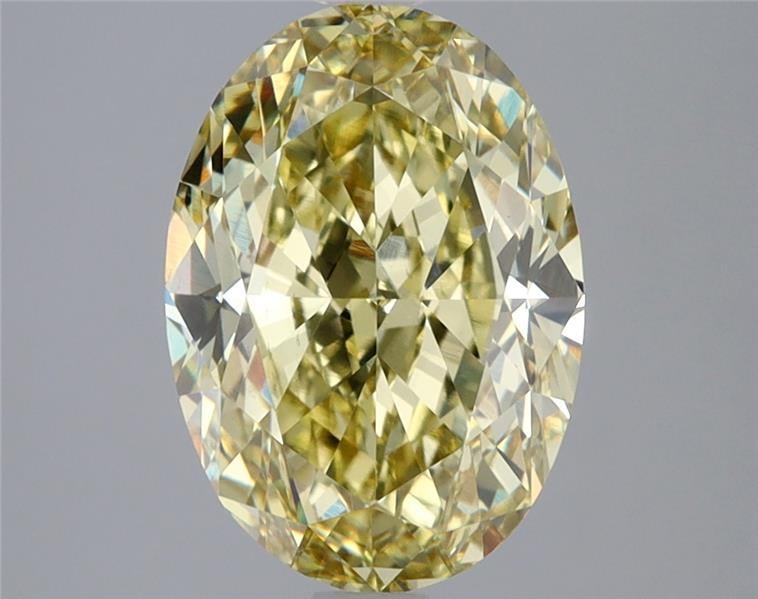 3.55 Ct. Fancy Intense  Yellow Oval Lab Grown Diamond
