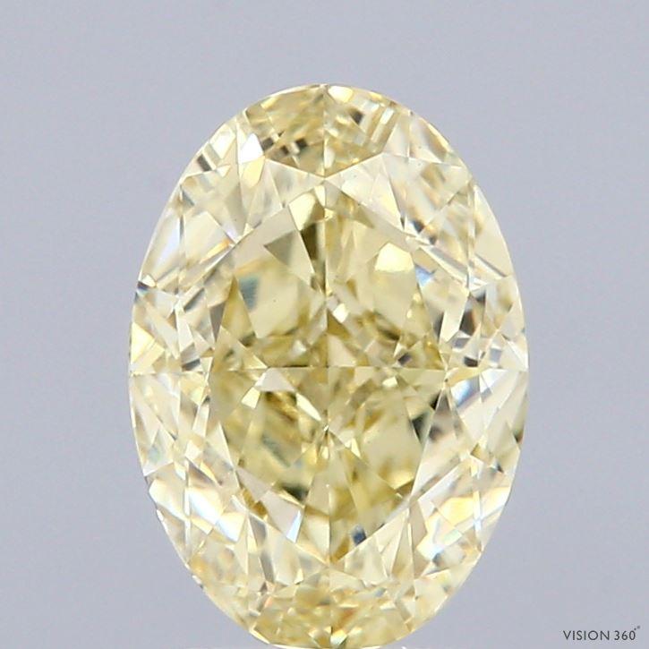 2.33 Ct. Fancy Yellow Oval Lab Grown Diamond