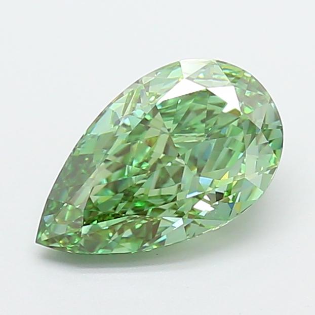 2.02 Ct. Fancy Vivid Green Pear Lab Grown Diamond
