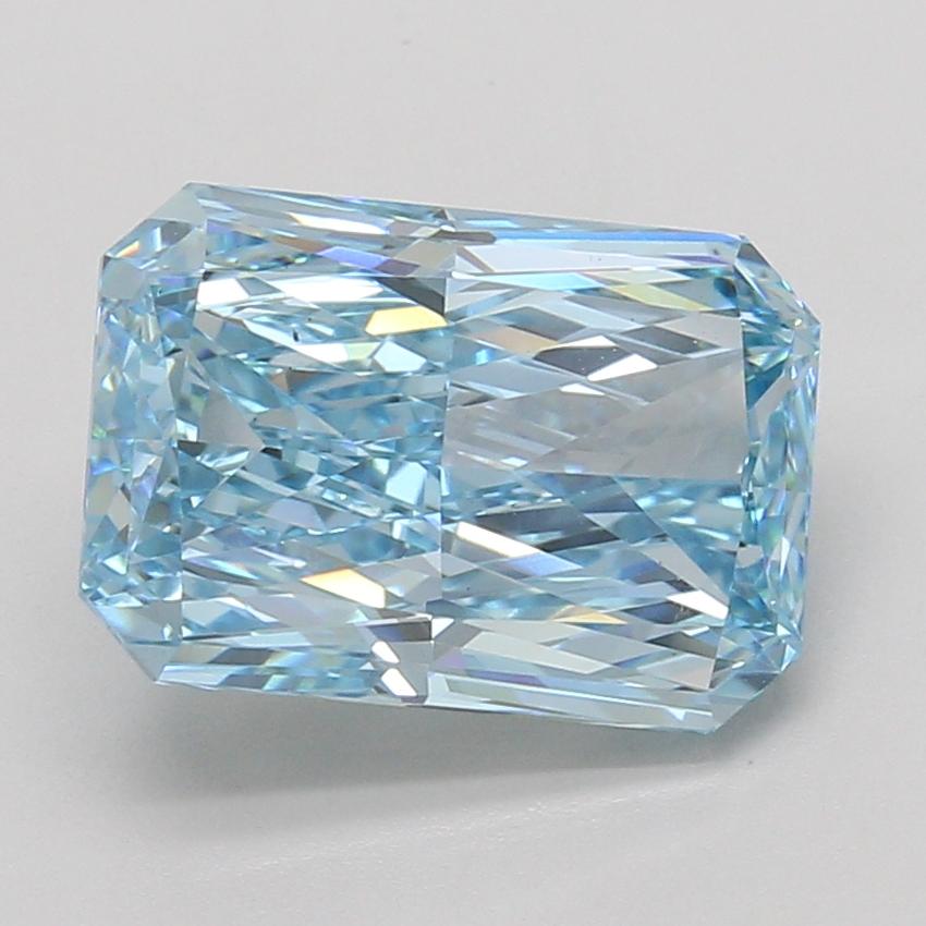 5.08 Ct. Fancy Vivid Blue Radiant Lab Grown Diamond