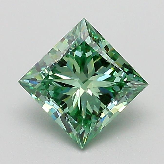 1.07 Ct. Fancy Vivid  Green Princess Lab Grown Diamond