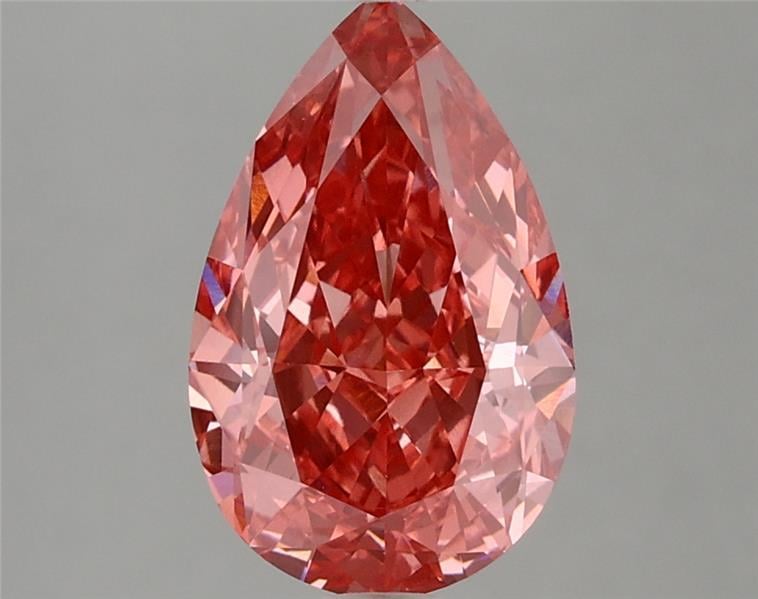 3.39 Ct. Fancy Vivid Pink Pear Lab Grown Diamond