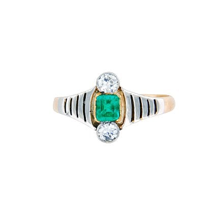 Art Deco Emerald Vintage Ring