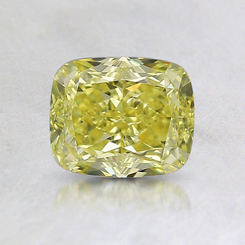0.94 Ct. Fancy Intense Yellow Cushion Diamond
