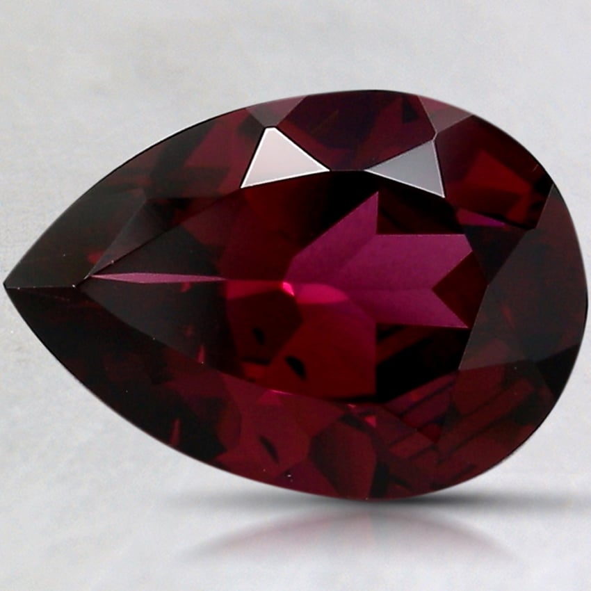 10.2x7.1mm Unheated Red Pear Rhodolite Garnet