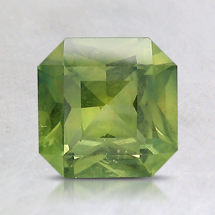 6.6mm Unheated Green Asscher Montana Sapphire