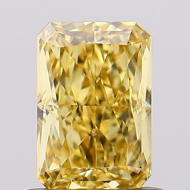 1.00 Ct. Fancy Vivid Yellow Radiant Lab Grown Diamond