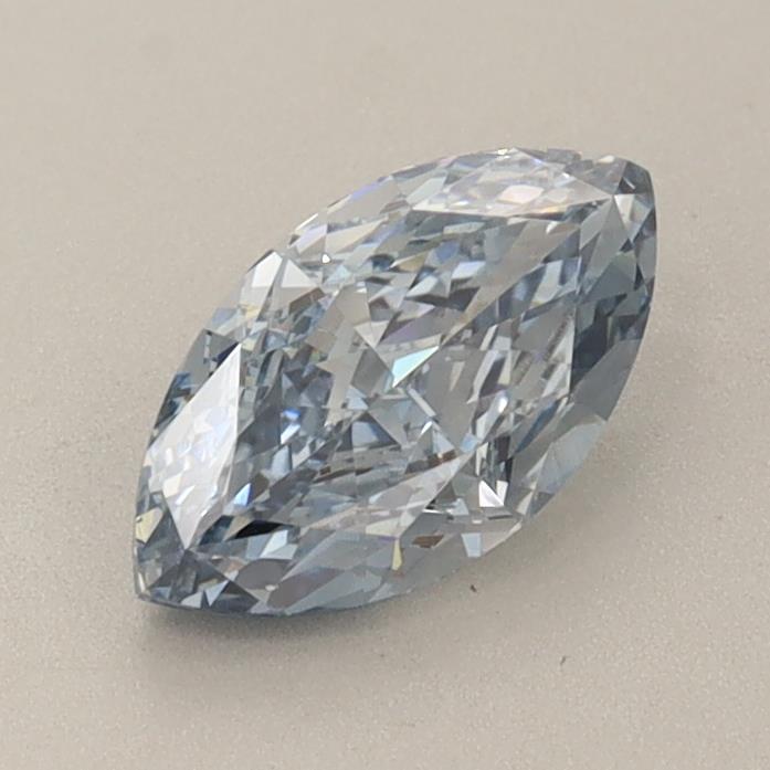 0.87 Ct. Fancy Vivid Blue Marquise Lab Grown Diamond