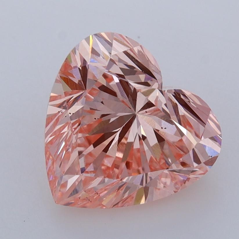 3.01 Ct. Fancy Vivid  Pink Heart Lab Grown Diamond