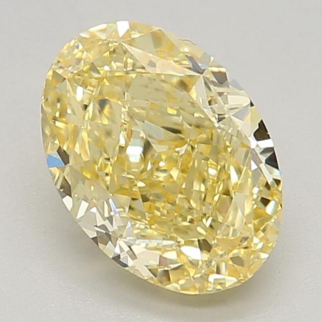 2.07 Ct. Fancy Vivid Yellow Oval Lab Grown Diamond