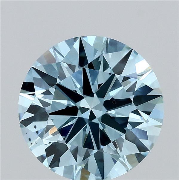 2.09 Ct. Fancy Vivid Blue Round Lab Grown Diamond